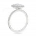 1.20 carat Emerald Cut Diamond Halo Engagement Ring profile
