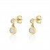 Diamond Bezel Drop Earrings