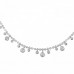 Dangling Bezel Set Diamond Necklace closeup