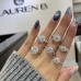 1.55 carat Round Lab Diamond Graduating Floral Engagement Ring lifestyle