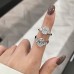 2.87 carat Oval Lab Diamond Three-Stone Engagement Ring lfiestyle finger