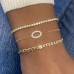 Bezel Diamond Chain Link Bracelet lifestyle