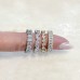 Two-Row Halfway Shared-Prong Wedding Band lifestyle finger