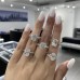 3.53 carat Round Lab Diamond U-Shape Band Ring lifestyle