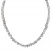 22.4 carat TW Oval Lab Diamond Bezel Set Tennis Necklace