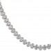 22.4 carat TW Oval Lab Diamond Bezel Set Tennis Necklace closeup