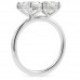 1.58 carat Oval and 1.06 carat Cushion Lab Diamond Duo Ring side