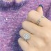 1.61 carat Oval Lab Grown Diamond Halo Engagement Ring lifestyle