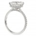 3.09ct Emerald Cut Lab Diamond Engagement Ring profile