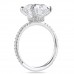4.56 carat Antique Cushion Lab Diamond Engagement Ring profile
