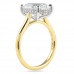 4.06 carat Oval Lab Diamond Two-Tone Solitaire Engagement Ring profile