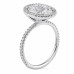2.39 carat Oval Lab Diamond Halo Engagement Ring profile
