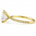 2.91 carat Cushion Cut Lab Diamond Four Prong Engagement Ring profile