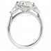 2.87 carat Oval Lab Diamond Three-Stone Engagement Ring profile