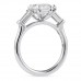 3.01 carat Pear Shape Lab Diamond Three-Stone Ring profile