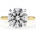 5.15 carat Round Cut Lab Diamond Solitaire Engagement Ring flat