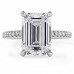 4.66 carat Emerald Cut Lab Diamond Engagement Ring flat