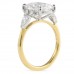 3.54 carat Cushion Lab Diamond 7-Stone Engagement Ring profile