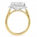 3.67 carat Asscher Cut Lab Diamond Three-Stone Engagement Ring side