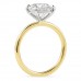 2.70 carat Round Lab Diamond Two-Tone Solitaire Ring profile