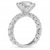3.53 carat Round Lab Diamond U-Shape Band Ring profile