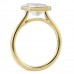 2.71 carat Emerald Cut Lab Diamond Bezel Set Ring profile