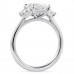2.08 carat Radiant Cut Lab Diamond Three-Stone Engagement Ring profile