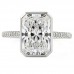 3.81 carat Radiant Cut Lab Diamond Bezel Set Ring flat