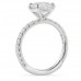 2.09 carat Oval Lab Diamond Thick Pave Ring profile