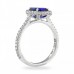 2.05ct Sapphire Oval Double Edge Halo Ring side