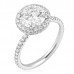 1.51 Carat Round Diamond Platinum Halo Engagement Ring top