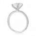 1.70ct Cushion Cut Diamond Pave Prong Engagement Ring side