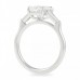 2.01 carat Radiant Cut Diamond Three-Stone Engagement Ring profile