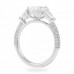1.50ct Round Diamond Three-Stone & Pave Engagement Ring side