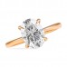 Oval Moissanite Rose Gold Solitaire Engagement Ring