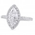 1.20ct Marquise Diamond Classic Halo Engagement Ring top