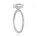 1.50ct Oval Diamond Super Slim Band Engagement Ring profile