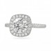 round in cushion halo engagement ring