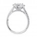 .90ct Oval Diamond White Gold Halo Engagement Ring profile