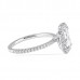 1.51ct Radiant Cut Diamond Halo Engagement Ring profile