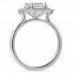 2 carat Emerald Cut Diamond Three-Stone Engagement Ring profile