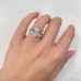 2.87 carat Oval Lab Diamond Two-Tone Solitaire Engagement Ring lifestyle pair