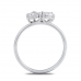 Oval and Heart Petite Diamond Duo Ring side view