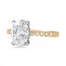 1.80ct Oval Diamond Bezel Set Band Engagement Ring