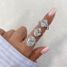 3.02 carat Oval Lab Diamond Seven-Stone Engagement Ring lifestyle