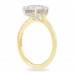 2.50ct Pear Shape Diamond Yellow Gold Solitaire Ring profile