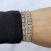 4.6 carat Diamond Tennis Bracelet with Emerald Cut Diamond lifestyle stack