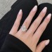 5.05 carat Cushion Cut Lab Diamond Three-Row Engagement Ring lifestyle hand