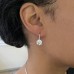 5.41 carat TW Lab Diamond Drop Earrings lifestyle right