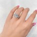 3 carat Radiant Cut Diamond Pave Basket Engagement Ring lifestyle